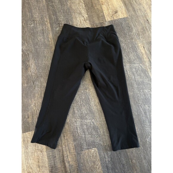 Nike Dri Fit Capri Leggings Women's S Black Power Training Gym Yoga - Picture 3 of 4